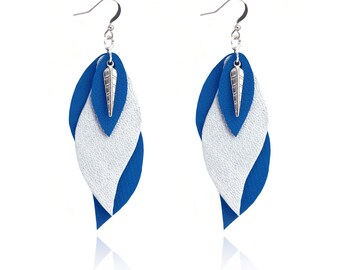"Gaïa" blue earrings / silver, silver plated