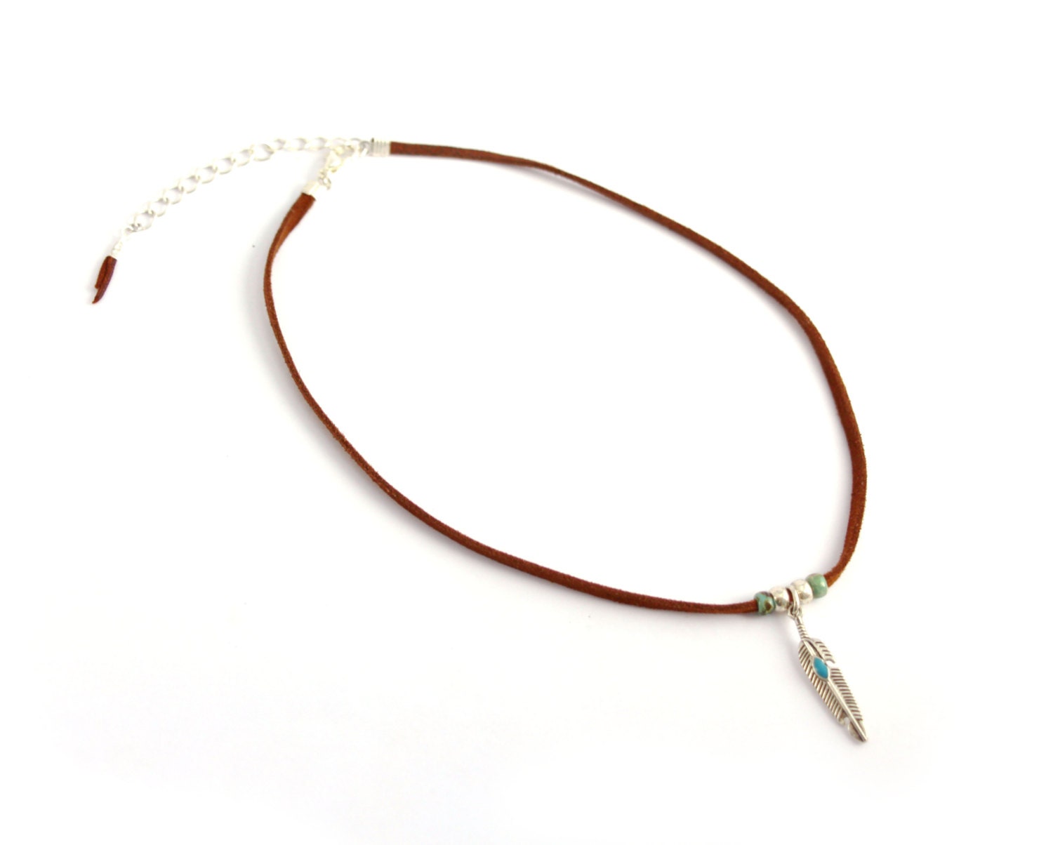 Brown Leather Necklace Leather Lace Necklace Choker Etsy