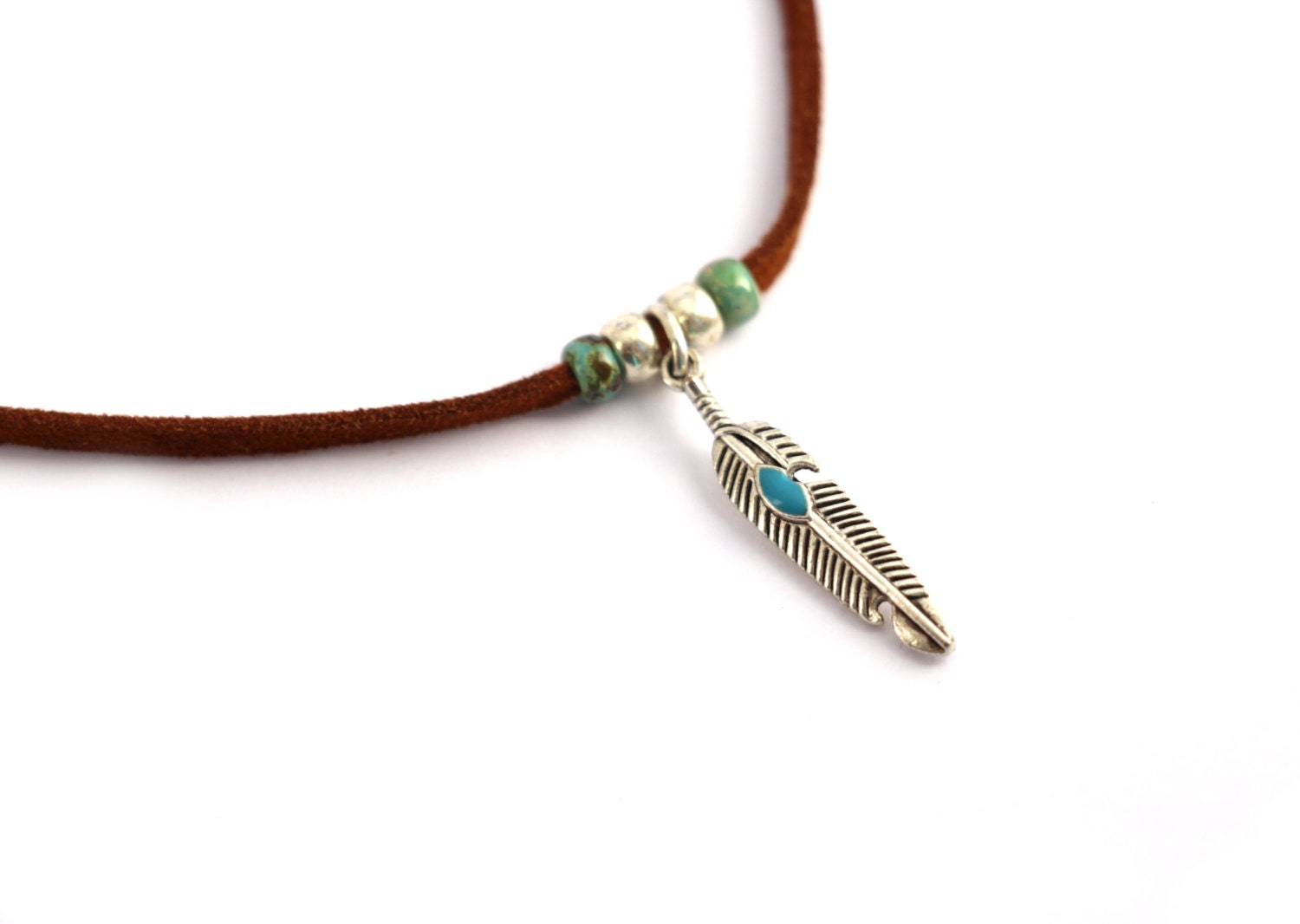 Brown Leather Necklace Leather Lace Necklace Choker Etsy