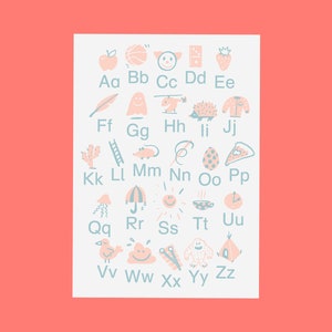 Affiche ABC, affiche lettre, alphabet, ABC, sons initiaux