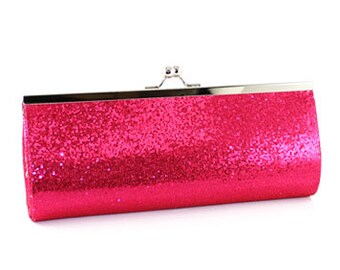 cerise pink clutch bag