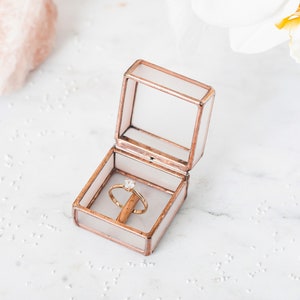 Pocket ring box Engagement mini ring box Glass ring box Pocket proposal box Pocket mini ring box Leosklo Winter ring box Winter engagement For one ring