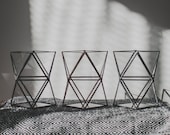 Geometric vases Set of 3 Vases Terrariums Flowerpot Stained glass Terrarium Organiser Pencils box Scandinavian Decor