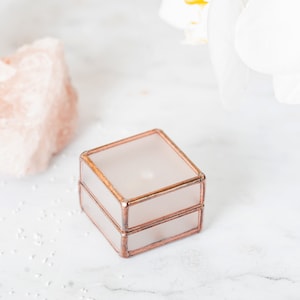 Pocket ring box Engagement mini ring box Glass ring box Pocket proposal box Pocket mini ring box Leosklo Winter ring box Winter engagement image 9