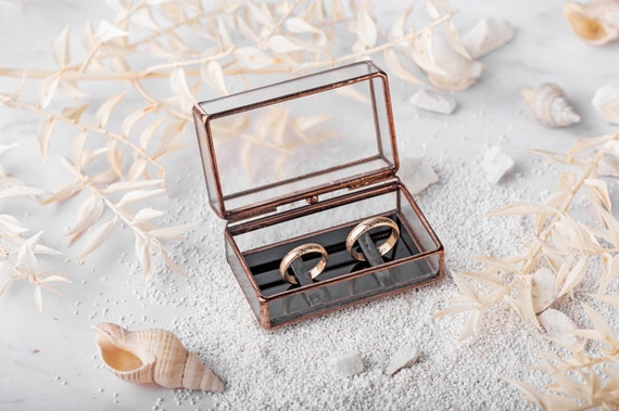 Premium Photo | Elegant wedding diamond ring in red heart jewelry box on  beautiful pink rose petal