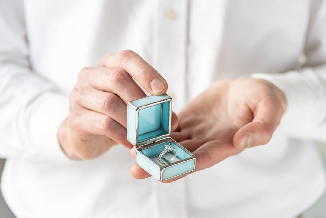 Lightblue Ring Box Engagement Ring Holder Proposal Ring Box Engagement