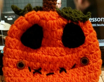 Halloween Pumpkin Crocheted Hat Pattern