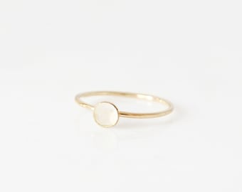 Bague pierre de lune, gold-filled et argent sterling · Bague de fiançailles