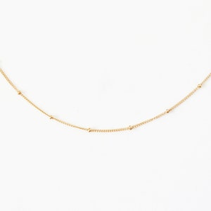 Kugelkette Choker Halskette, Gold filled oder Sterling Silber · Satellitenkette · Geschenk für Sie
