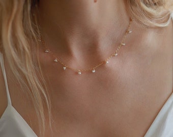 Keshi pearl necklace, gold-filled · Pearl necklace · Gift for her · Monoë collection