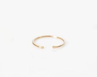 Thin Minimalist Simple Ring, 14k Gold Filled and Sterling Silver · Tiny Stacking Ring · Gift for Her