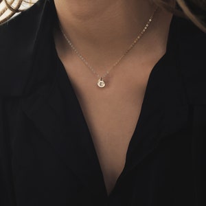 Collier personnalisé disques initiales, gold-filled ou argent sterling Initiales enfants image 2