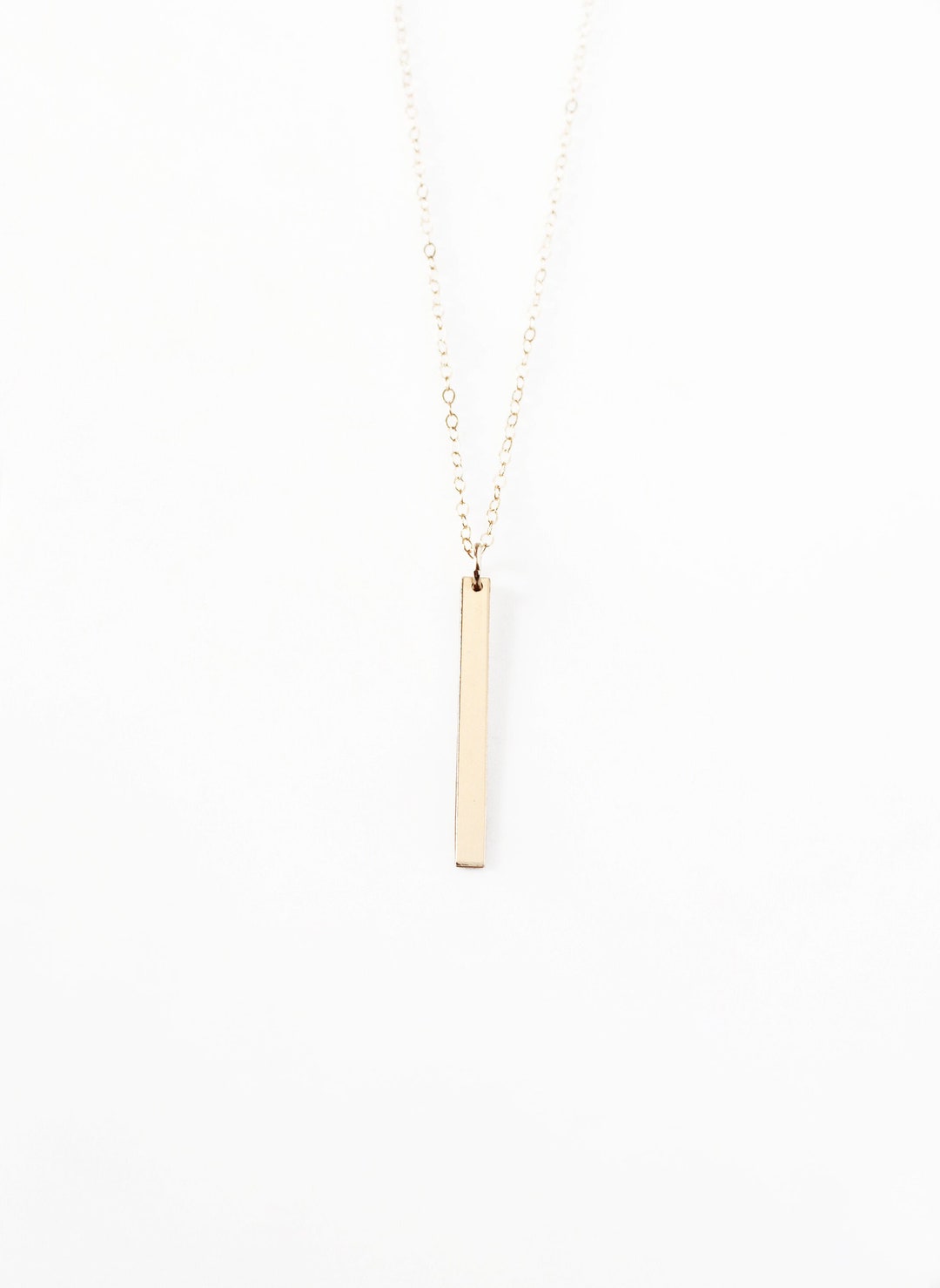 Vertical Bar Necklace 14k Gold Filled and Sterling Silver - Etsy