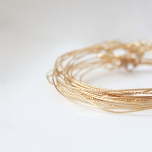 Semainier bracelets joncs, gold-filled Cadeau pour elle Collection Monoe image 4