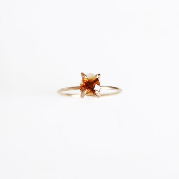 Bague tourmaline orange, gold-filled ou argent sterling · Cadeau pour elle