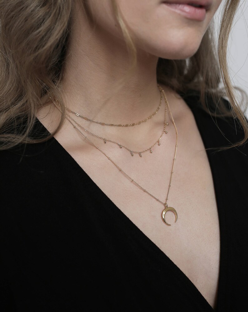 BohoStones – Collier Lune Or 14k BohoStones – Collier Lune Or 14k