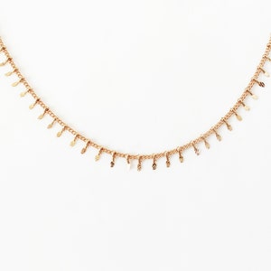 Spitzenkette Choker Halskette, vergoldet · Alltagskette · Geschenk für Sie