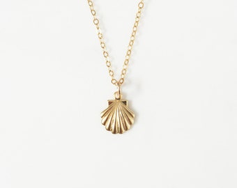 Shell necklace, gold-filled · Gift for her · Monoë collection
