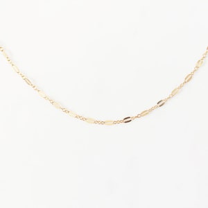 Rasierklingenkette Choker Halskette, Gold filled oder Sterling Silber · Alltagskette · Geschenk für Sie