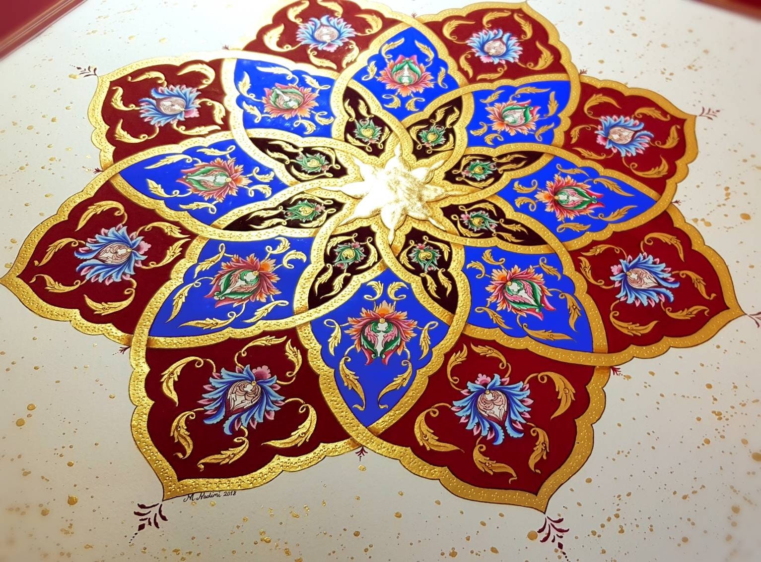 Persian Art Of Illumination Tazhib Tezhip Using Goldleaf Etsy Persian Art Of Illumination Tazhib Tezhip Using Goldleaf Etsy