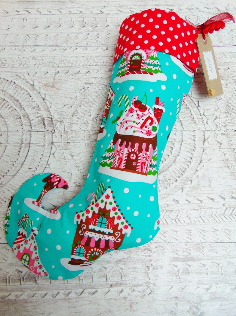 Candy Snow Gingerbread Winter Wonderland Traditional Elf Toe Design Christmas Stocking Home Living Ornaments Accents Delage Com Br