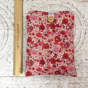 Book Sleeve, LIBERTY Wildflowers fabric Book Sleeve, Daisy Book Sleeve, Autumn Floral Blossoms Book Pouch or Book Cosy image 5