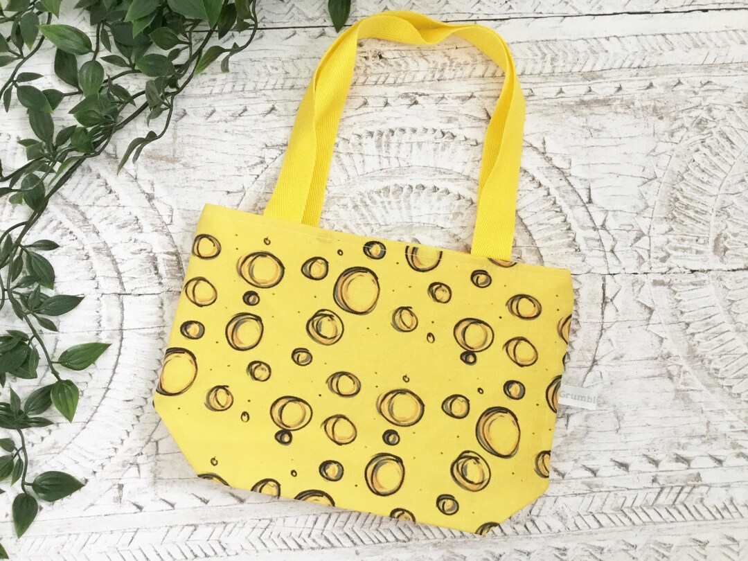 Cheese Lunch Bag, Swiss Cheese Print Lunch Bag, Re-usable Lunch Tote ...