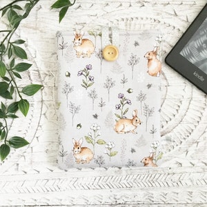 Wildflower Kindle Sleeve, Rabbit or Bee & Bunny Kindle Case, FITS Paperwhite 3, Paperwhite 4, Paperwhite 6, Paperwhite 6.8, Kindle 2022 image 2