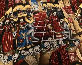 29”  “el comelito” cotton fabric Alexander Henry 2003 HTF rare