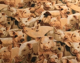 BTY Pigs cotton fabric Patty Reed 2007 Fabric Traditions