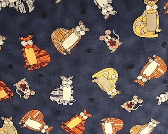 BTY cats Moda Fabrics cotton quiltcore 1996