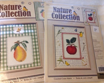 2 Counted Cross Stitch "Nature Collection " by Janlynn
