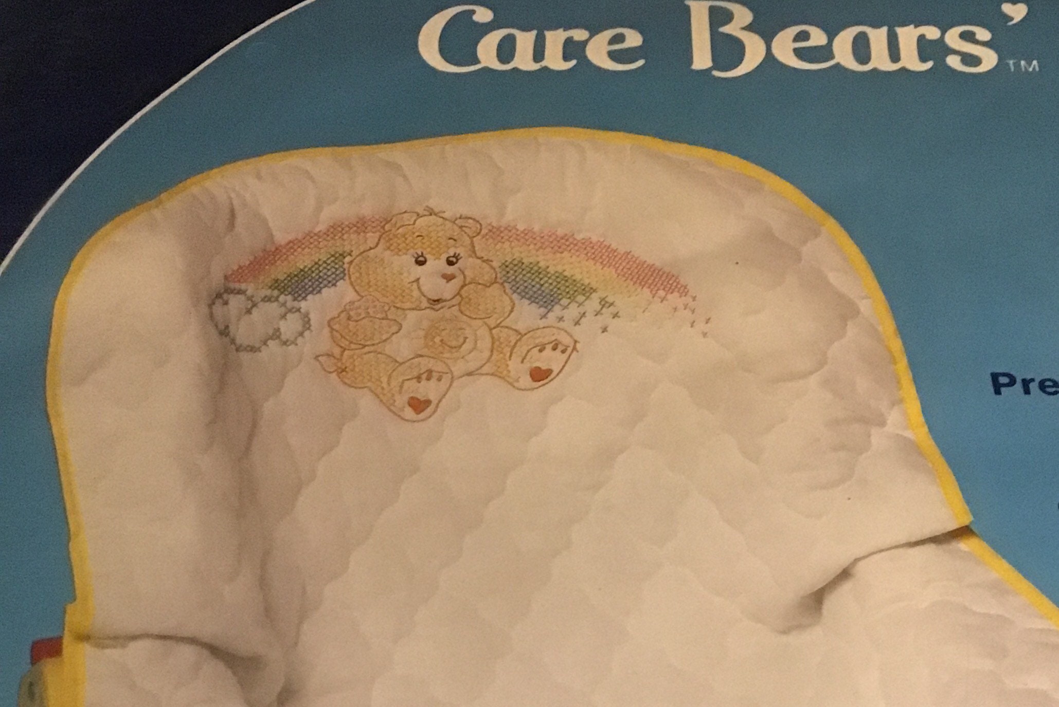 Sweet Baby Rocking in a Bassinet With Teddy Bear & Duck/ Cross Stitch Quilt  Kit by Bucilla/ 34x43/ Kit 47726/ New Sealed Package 