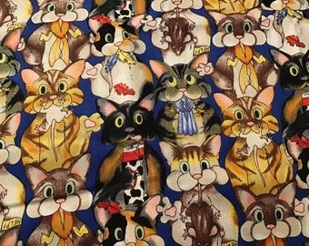 BTY cats Michael Miller Fabrics cotton quiltcore “Cats Meow “