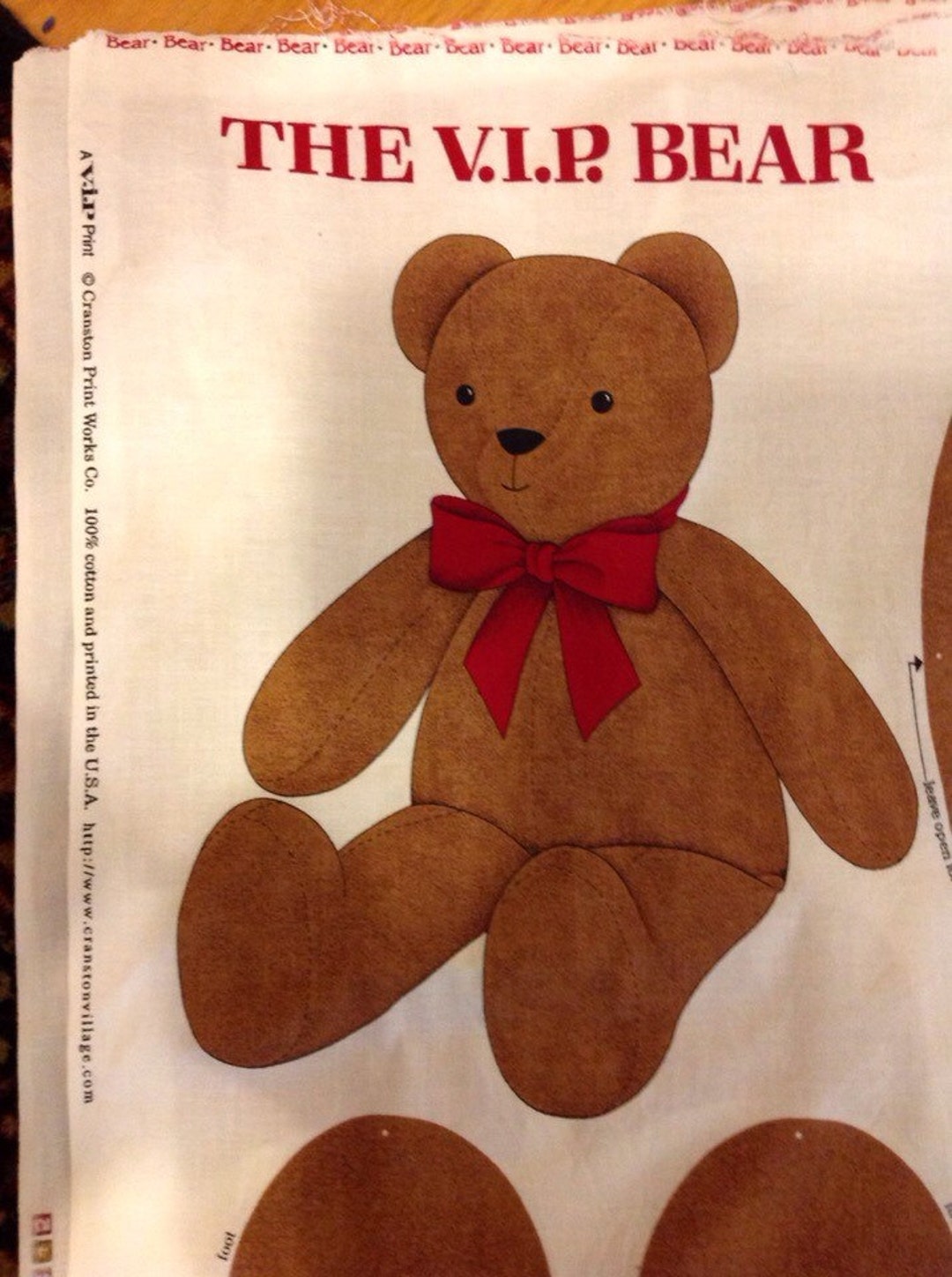 VIP Bear Cut and Sew Fabric - Etsy