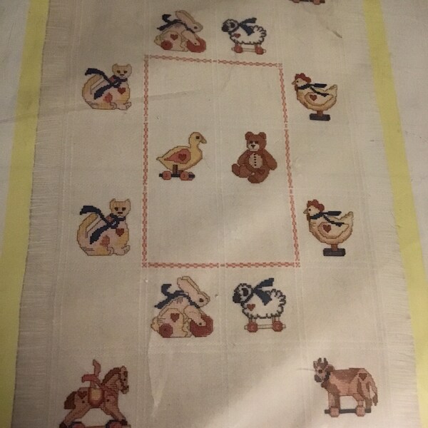 Cross Stitch Afghan Fabric Etsy