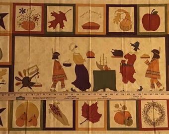 Moda cotton panel “Sweet Potato Pie” Sandy Gervais autumn fall colors 23”