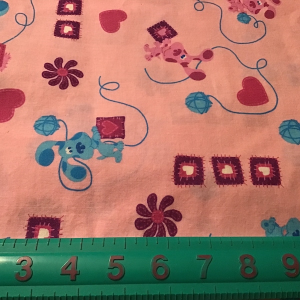 27” Blues Clues cotton fabric rare OOP HTF