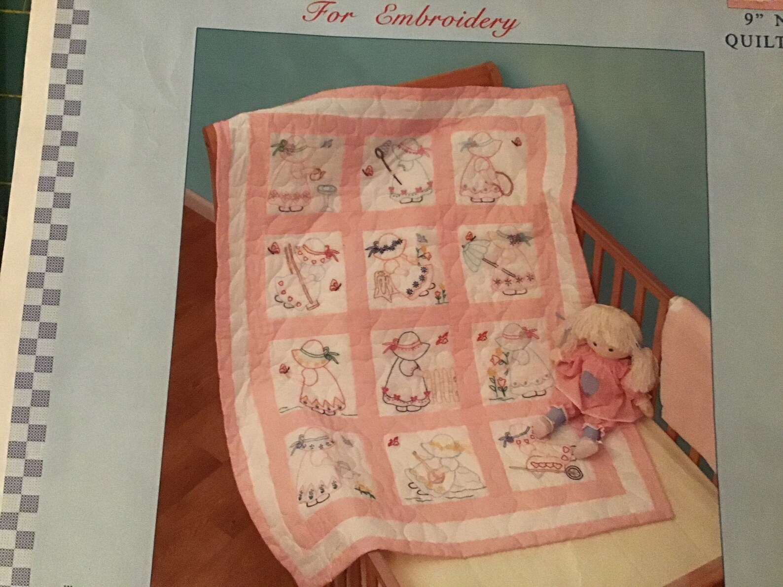 JDNA Nursery Quilt Blocks Square Girls Cross Stitch Embroidery Etsy