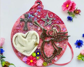 Angel Easter Spring Heart Lenox 1980s Holiday Vintage