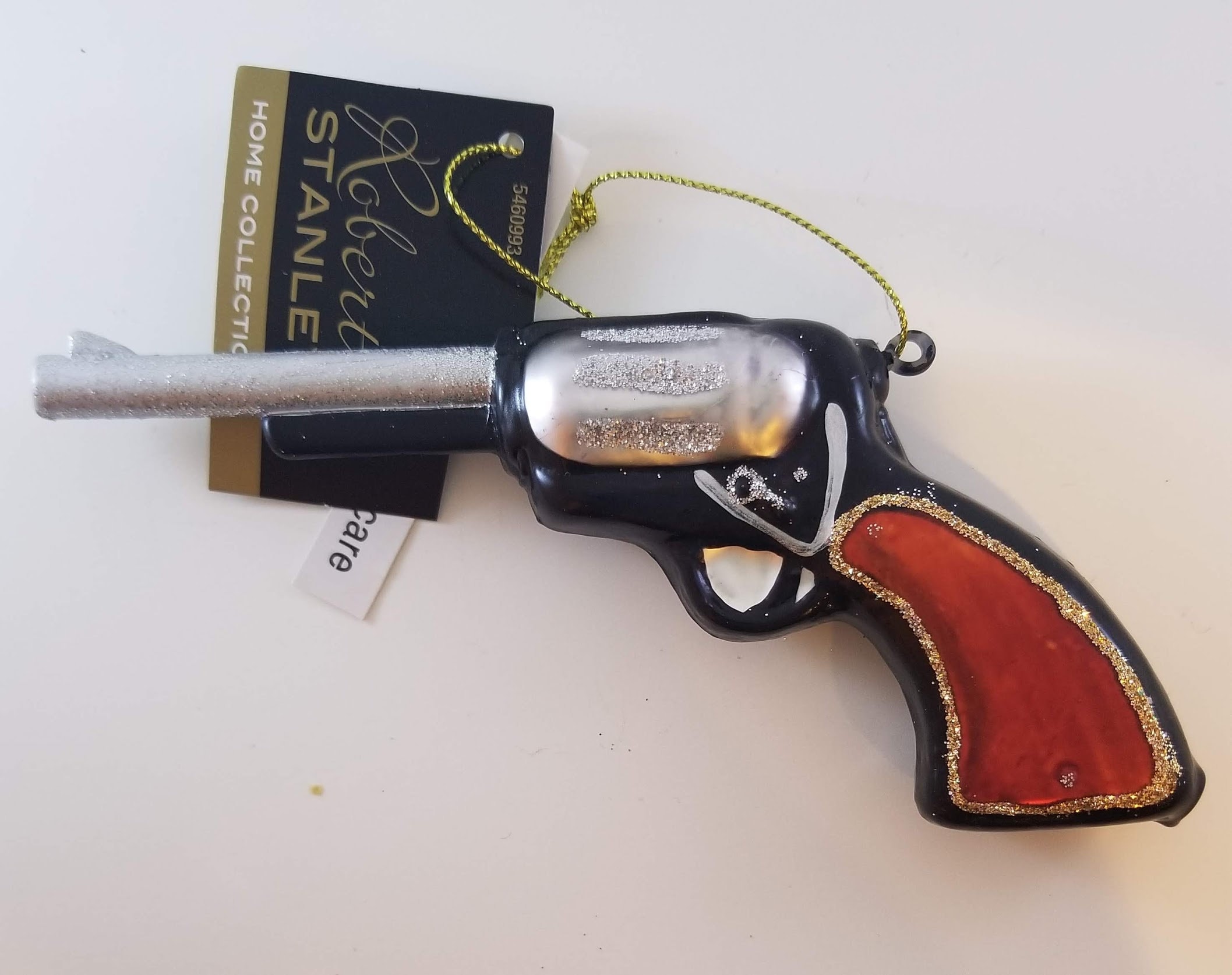 New GUN PISTOL HANDGUN Holiday Ornament Blown Glass Western Etsy