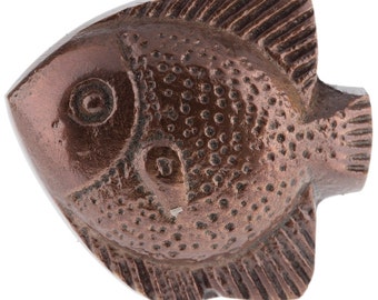 2 SUN FISH Knobs Coastal Nautical Iron Pulls Handle Hardware Ocean