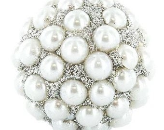 NEW 2 Pearl Knobs Bling 1 3/4" Ball Knobs