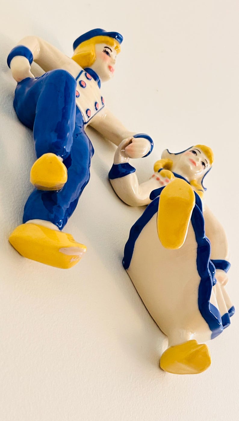 Vintage Dutch Boy and Girl Ceramic Wall Plaques - Etsy