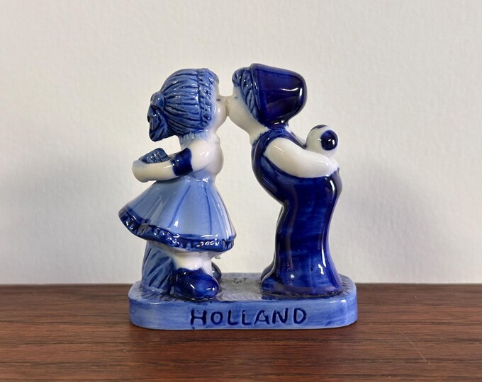 Vintage Royal Delft Kissing Boy and Girl Figurine | Hand Painted | Made ...