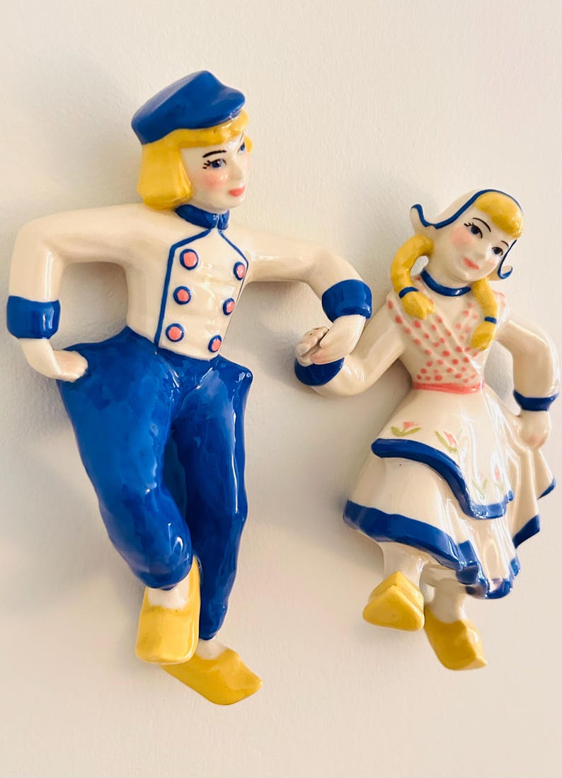 Vintage Dutch Boy and Girl Ceramic Wall Plaques - Etsy
