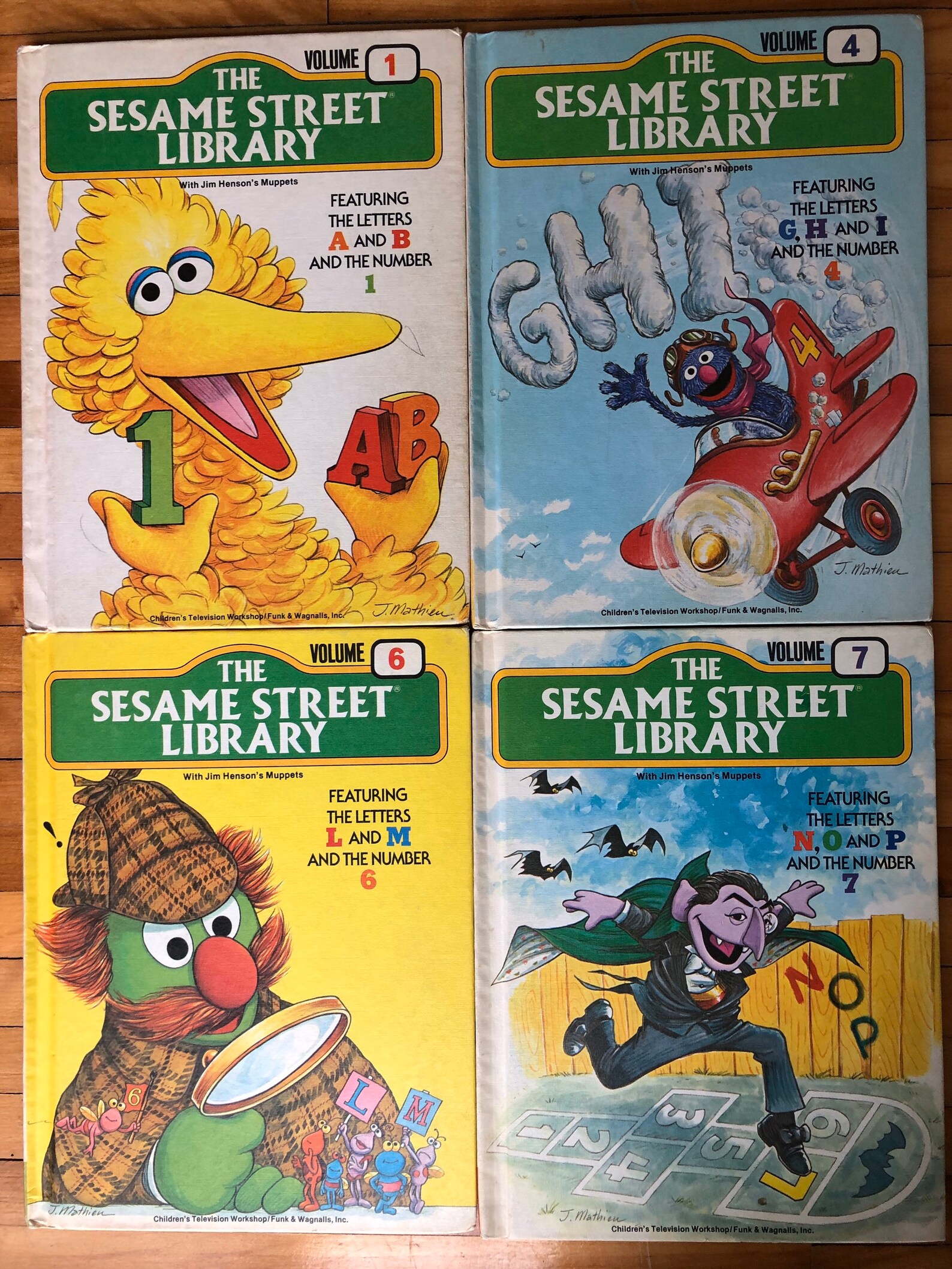 Sesame Street Library Vintage Books 1970s 8 Books Numbered Etsy