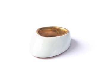 Vermil Archery Thumb Ring -  Pure White - Protective Gear for Thumb Draw in Traditional Archery