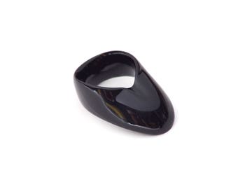 Vermil Archery Thumb Ring - Victory Black - Protective Gear for Thumb Draw in Traditional Archery