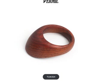 Archery Thumb Ring - Traditional Thumb Draw, Protective Gear - Turkish Padauk Wood By Vermil